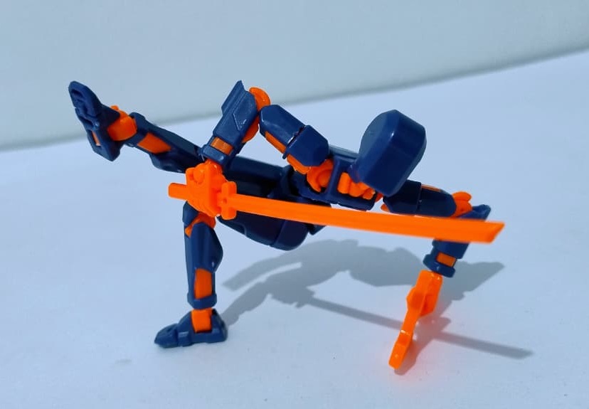Boneco Multi Articulado - Azul Laranja