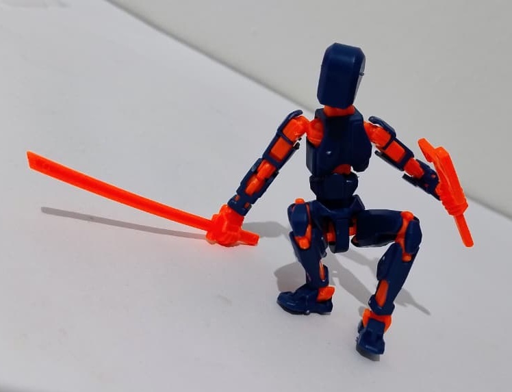 Boneco Multi Articulado - Azul Laranja - Imagem 3
