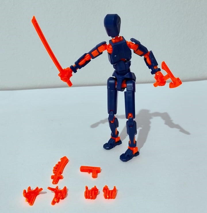 Boneco Multi Articulado - Azul Laranja - Imagem 5