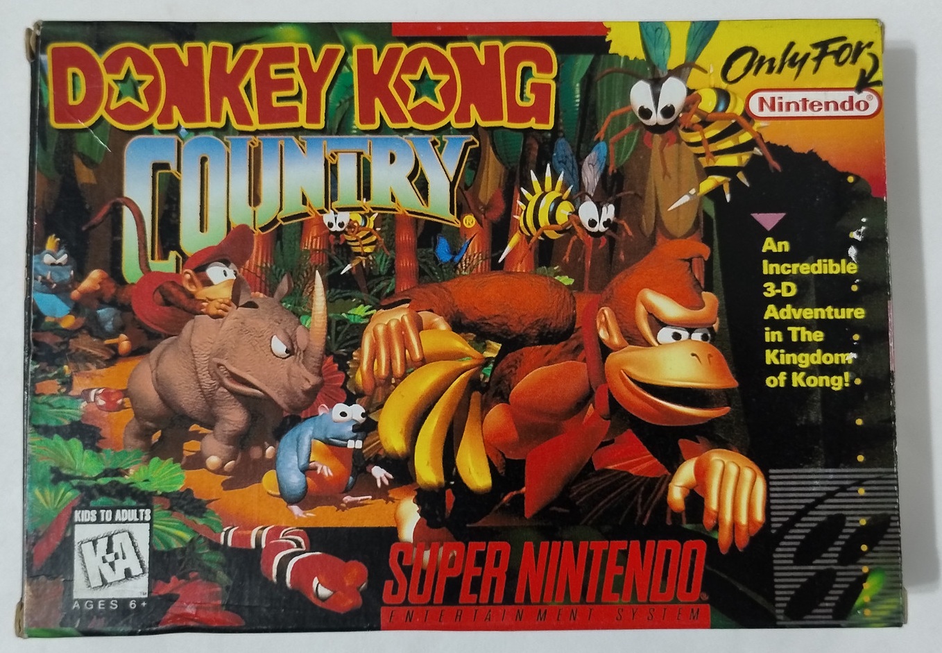 Donkey Kong Country SNES paralelo novo + caixa original e berço - Imagem 4