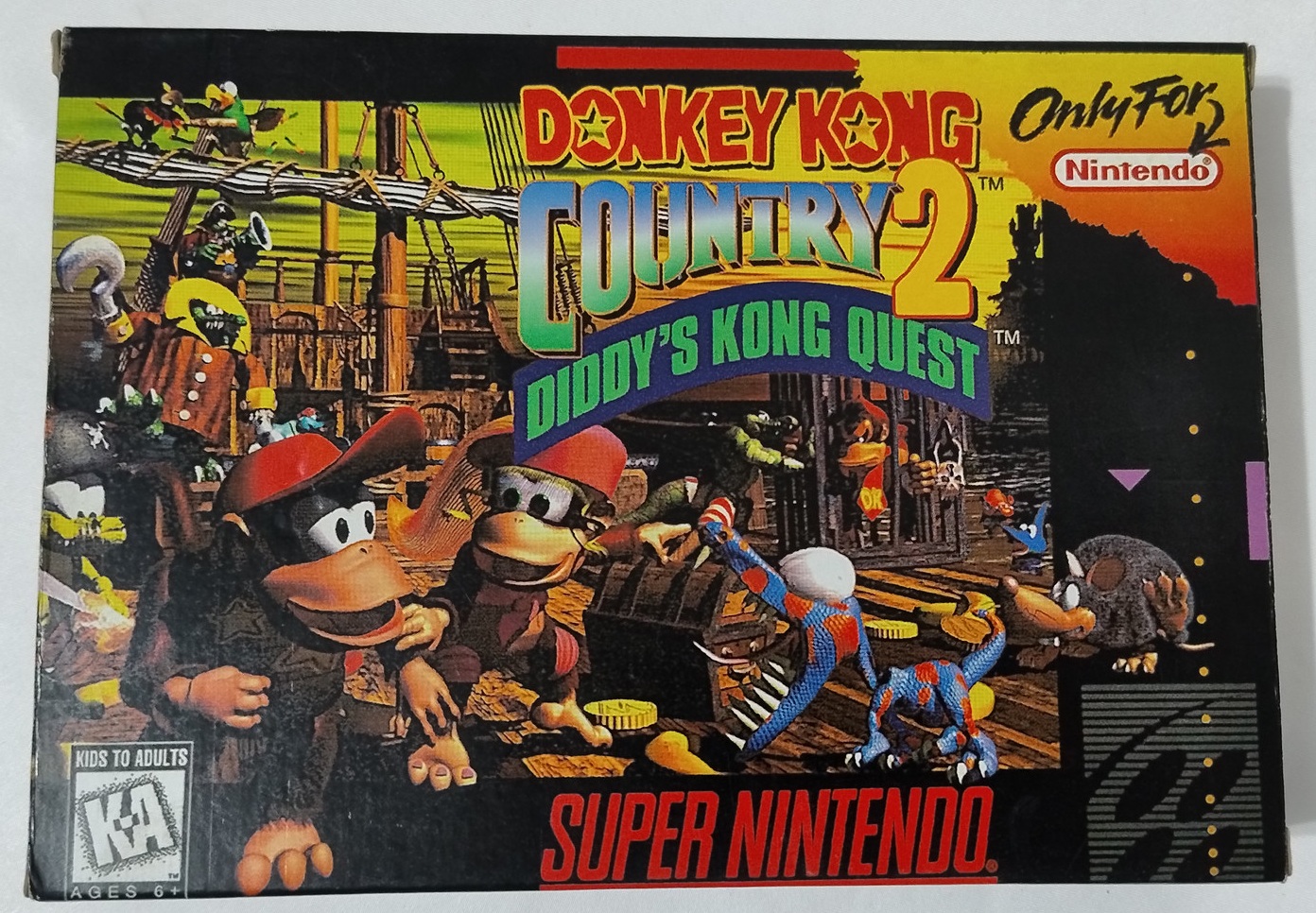 Donkey Kong Country 2 SNES paralelo novo + caixa original e berço - Imagem 4