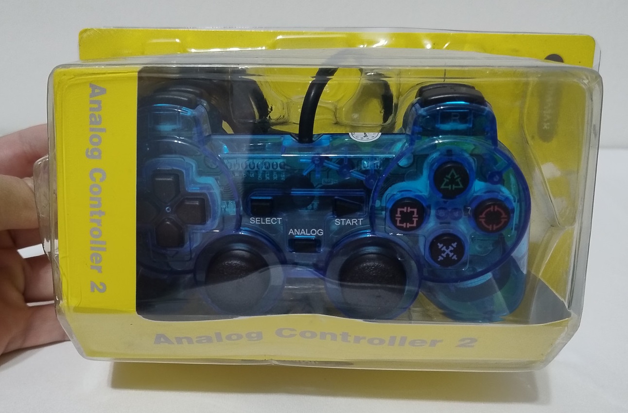 Controle Azul no Blister PS2