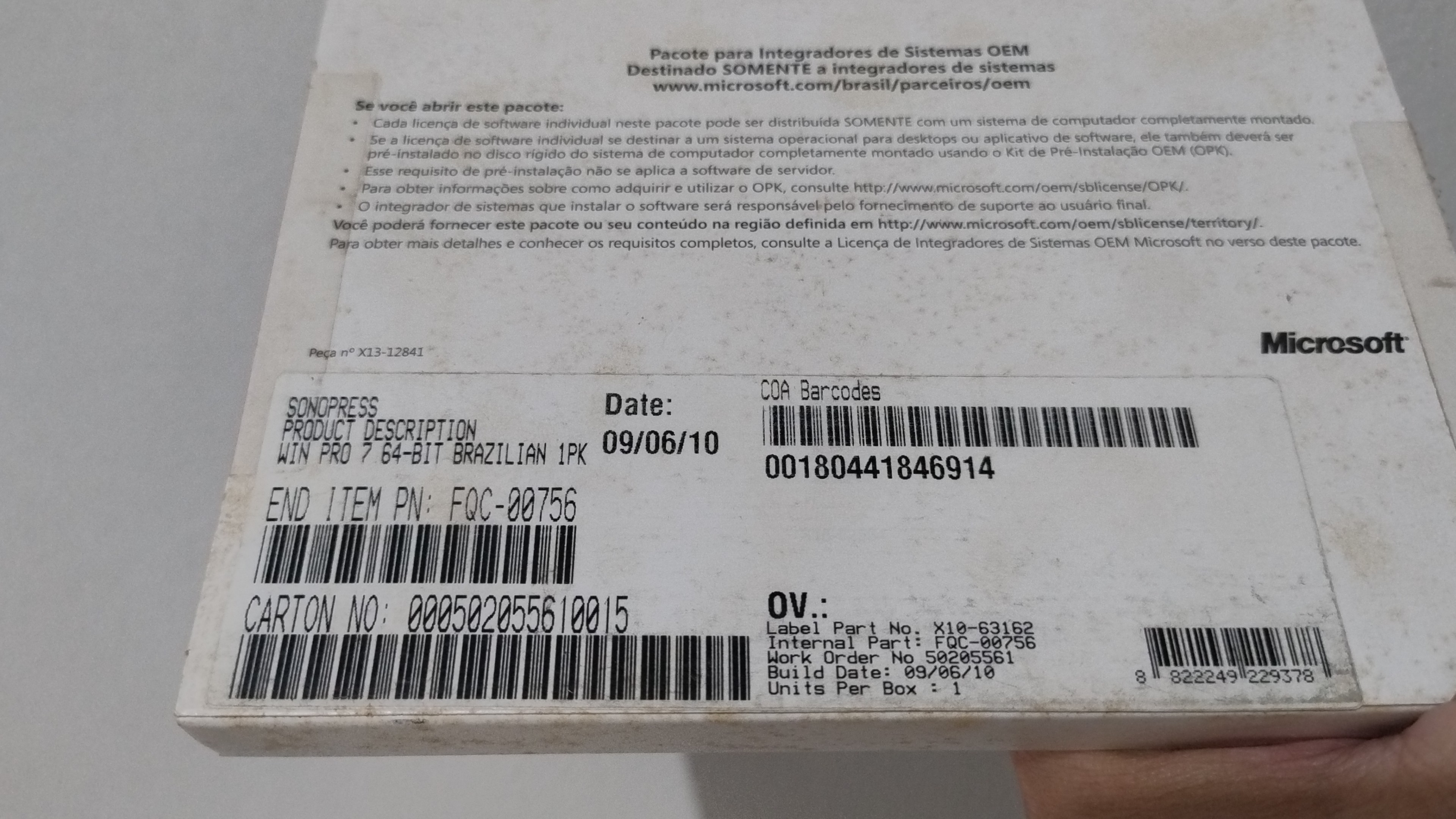 Windows 7 PRO mídia DVD original + caixa + manual - Imagem 3