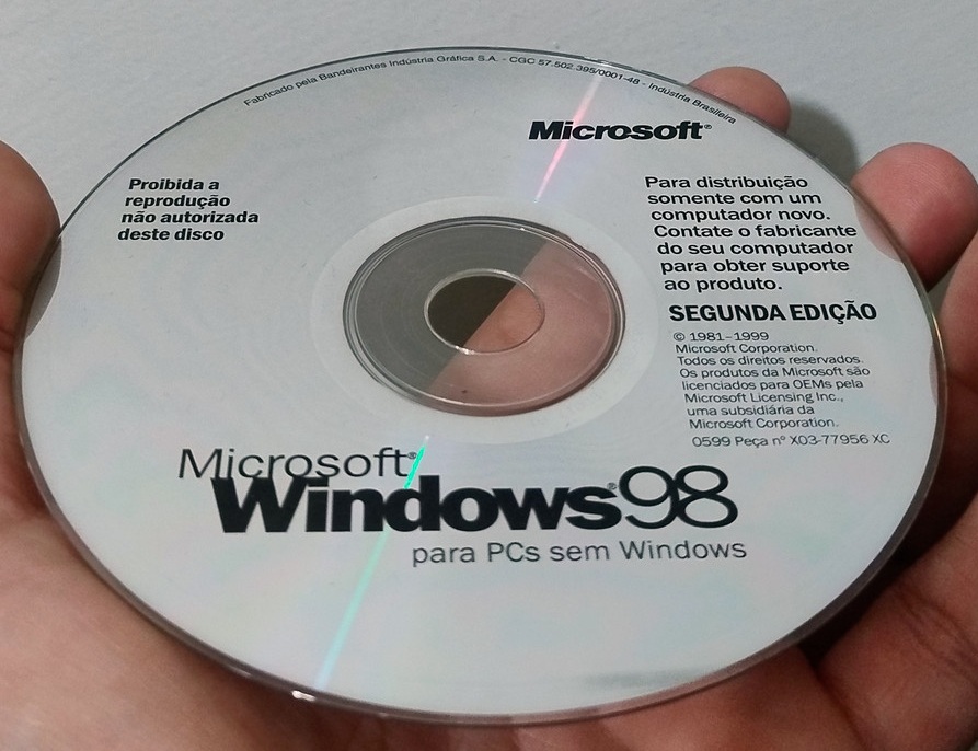 Windows 98 Segunda Edição - CD mídia Original